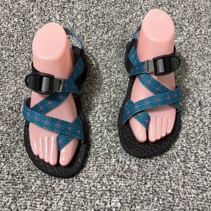 Chaco Z Cloud 2 Trace Eclipse Blue Womens Sport Hiking Sandals Size 7 Toe Loop